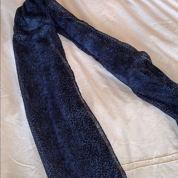 Electric Blue Animal Print Loop Scarf - Picture 1 of 3